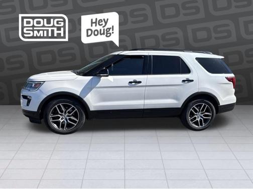 White 2018 Ford Explorer sport