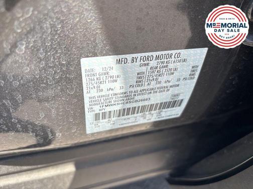 Gray Metallic 2025 Ford Explorer Platinum
