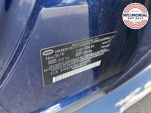 Stormy Blue 2020 Hyundai SONATA SEL Plus