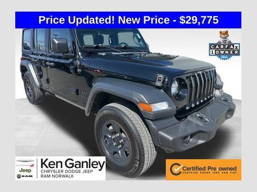 Black Clearcoat 2023 Jeep Wrangler Sport