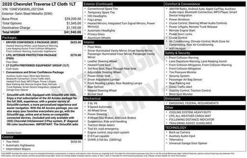 2020 Chevrolet Traverse LT Cloth