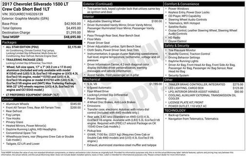 2017 Chevrolet Silverado 1500 LT