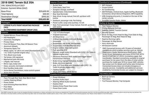 2018 GMC Terrain SLE