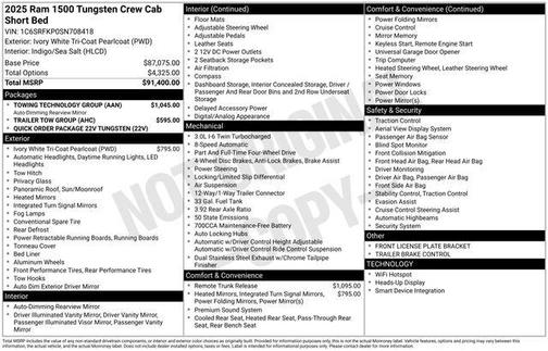 2025 RAM 1500 Tungsten
