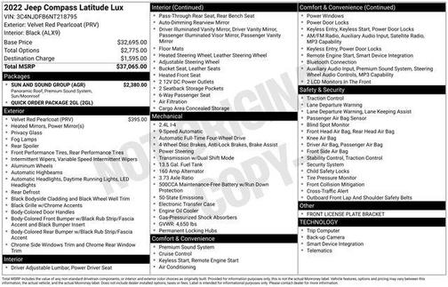 2022 Jeep Compass Latitude Lux