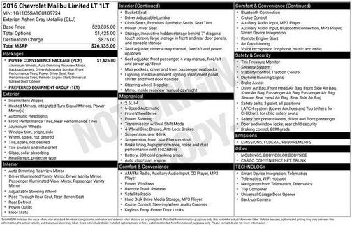 2016 Chevrolet Malibu Limited LT