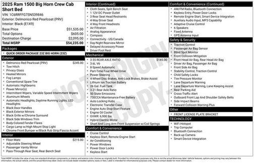 2025 RAM 1500 Big Horn/Lone Star