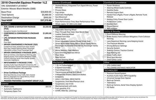 2018 Chevrolet Equinox Premier w/1LZ