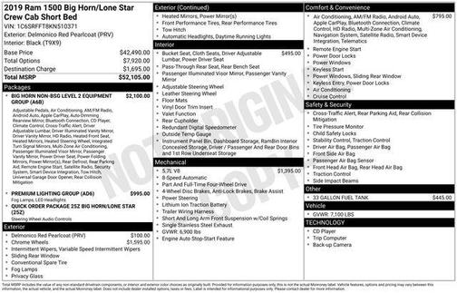 2019 RAM 1500 Big Horn