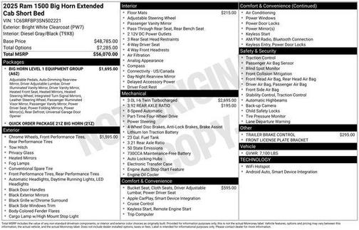 2025 RAM 1500 Big Horn/Lone Star