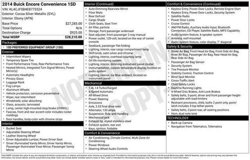 2014 Buick Encore Convenience