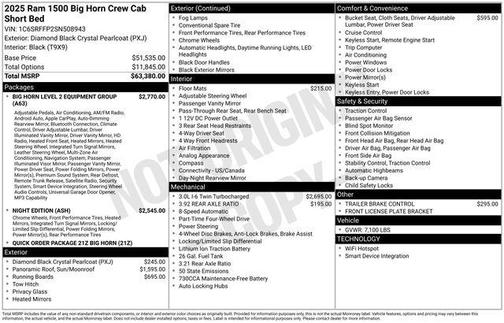 2025 RAM 1500 Big Horn/Lone Star