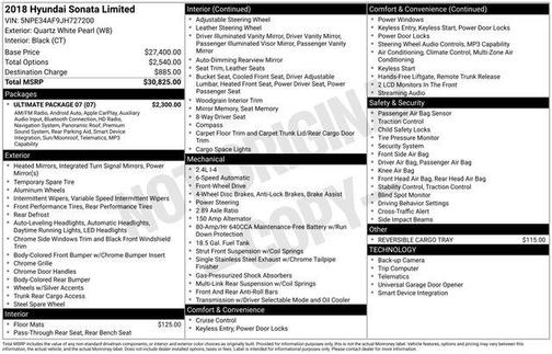 2018 Hyundai SONATA Limited