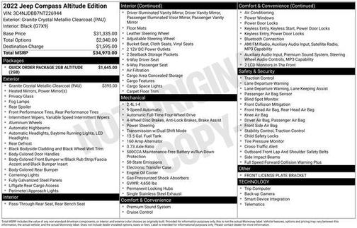 2022 Jeep Compass Altitude