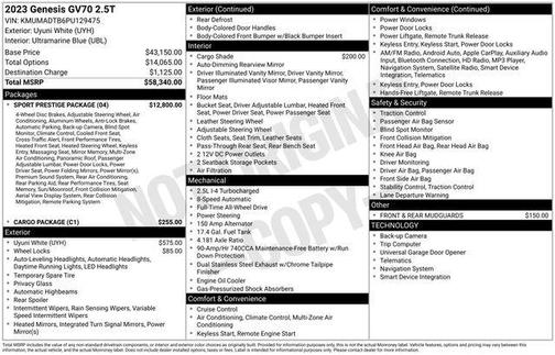 2023 Genesis GV70 2.5T