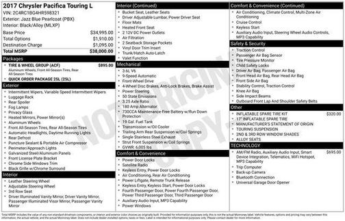 2017 Chrysler Pacifica Touring-L