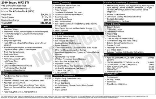 2019 Subaru WRX STI Base