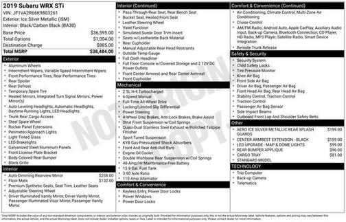 2019 Subaru WRX STI Base