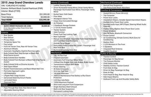 2015 Jeep Grand Cherokee Laredo