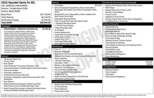 2022 Hyundai SANTA FE SEL
