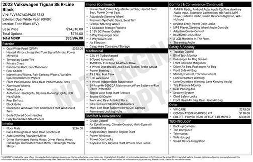 2023 Volkswagen Tiguan 2.0T SE R-Line Black