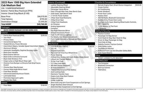 Patriot Blue Pearlcoat 2023 RAM 1500 Big Horn