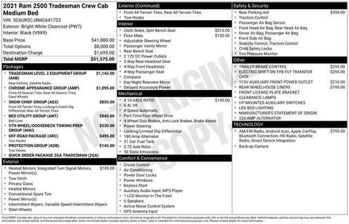 2021 RAM 2500 Tradesman