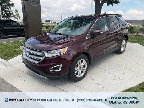 Burgundy 2017 Ford Edge SEL
