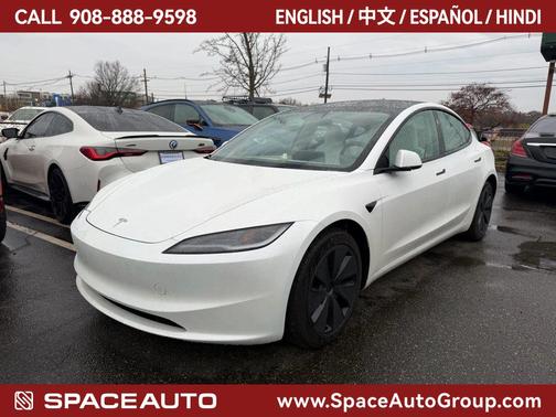 Pearl White Multi-Coat 2025 Tesla Model 3 Long Range
