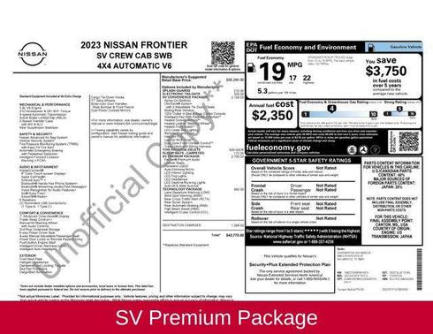 2023 Nissan Frontier SV