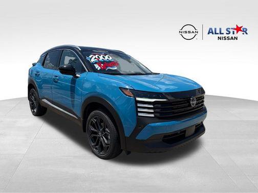 Arctic Ice Blue/Black 2026 Nissan Kicks SR