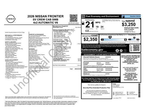 2026 Nissan Frontier SV