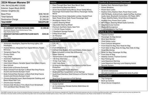 2024 Nissan Murano SV FWD
