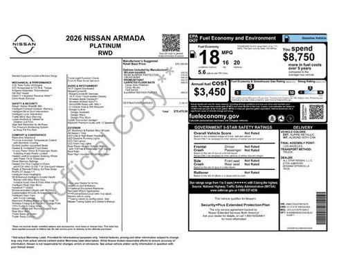 2026 Nissan Armada Platinum
