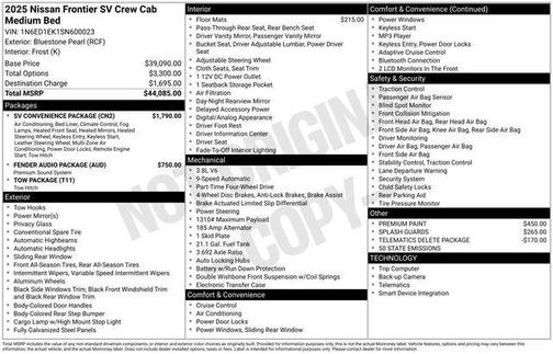 2025 Nissan Frontier SV