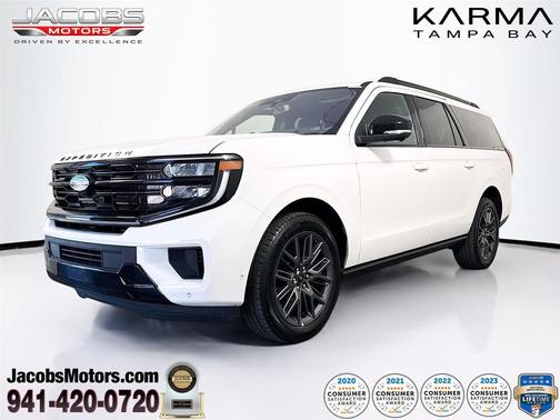 Star White Metallic Tri-Coat 2025 Ford Expedition Max Platinum