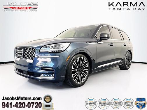 Flight Blue Metallic Clearcoat 2023 Lincoln Aviator Black Label AWD