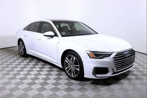White 2019 Audi A6 55 Premium Plus
