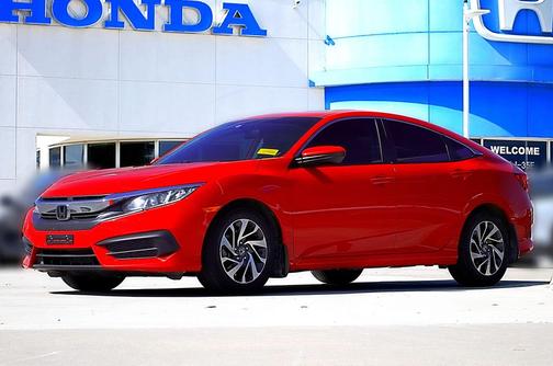 Red 2017 Honda Civic EX