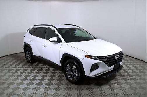 Quartz White 2022 Hyundai TUCSON Hybrid Blue