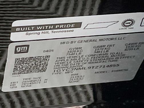 Stellar Black Metallic 2026 Cadillac VISTIQ Sport