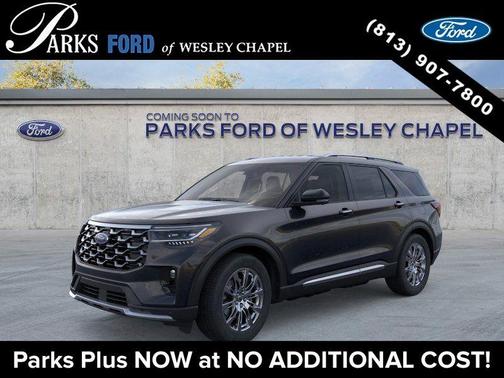 Agate Black Metallic 2026 Ford Explorer Platinum