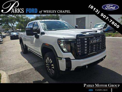 White Frost Tri-Coat 2025 GMC Sierra 2500 Denali Ultimate