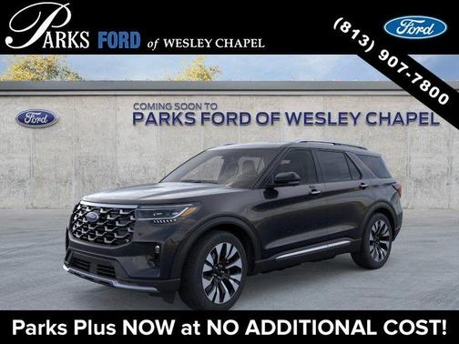 Agate Black Metallic 2026 Ford Explorer Platinum