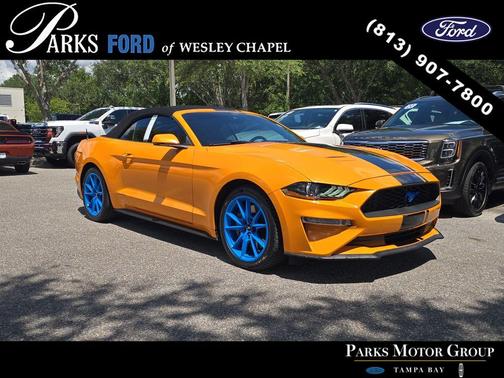 Orange 2019 Ford Mustang EcoBoost Premium