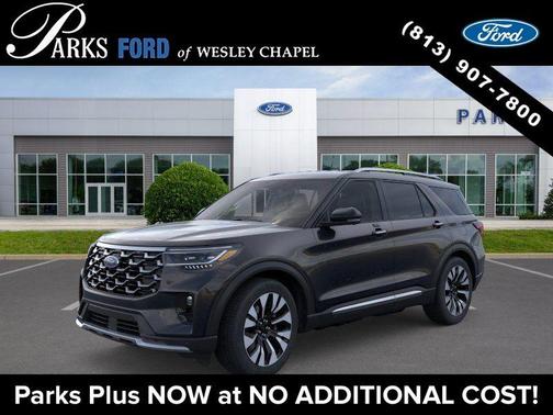 Agate Black Metallic 2026 Ford Explorer Platinum