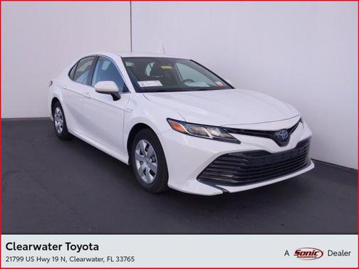 Blue 2019 Toyota Camry Hybrid LE