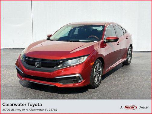 Red 2019 Honda Civic LX