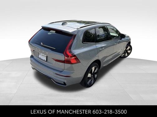 Vapour Grey Metallic 2025 Volvo XC60 Plug-In Hybrid Plus, T8 AWD Electric/Gasoline, Dark