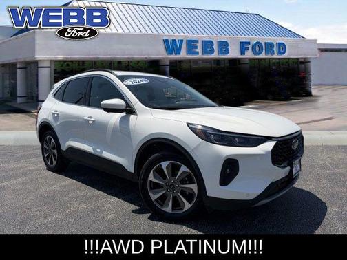 Star White Metallic Tri-Coat 2024 Ford Escape Platinum